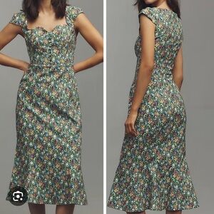 Maeve Multicolor Floral Midi Dress